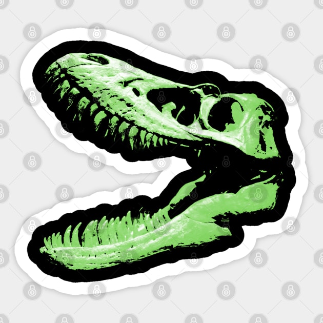 Dinosaur Skull Green Sticker by RaphaelWolf